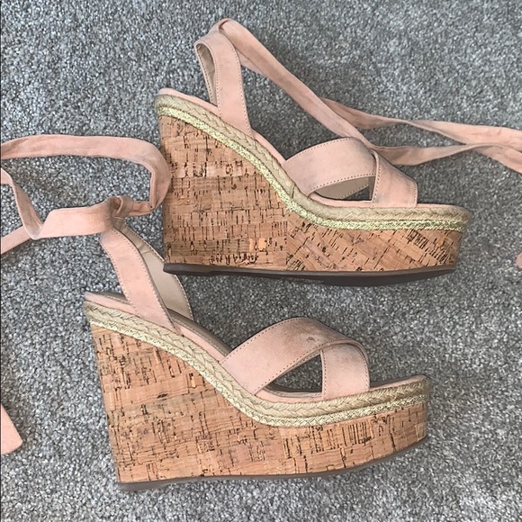 ASOS Tambourine Tie Leg Wedges - Picture 6 of 7